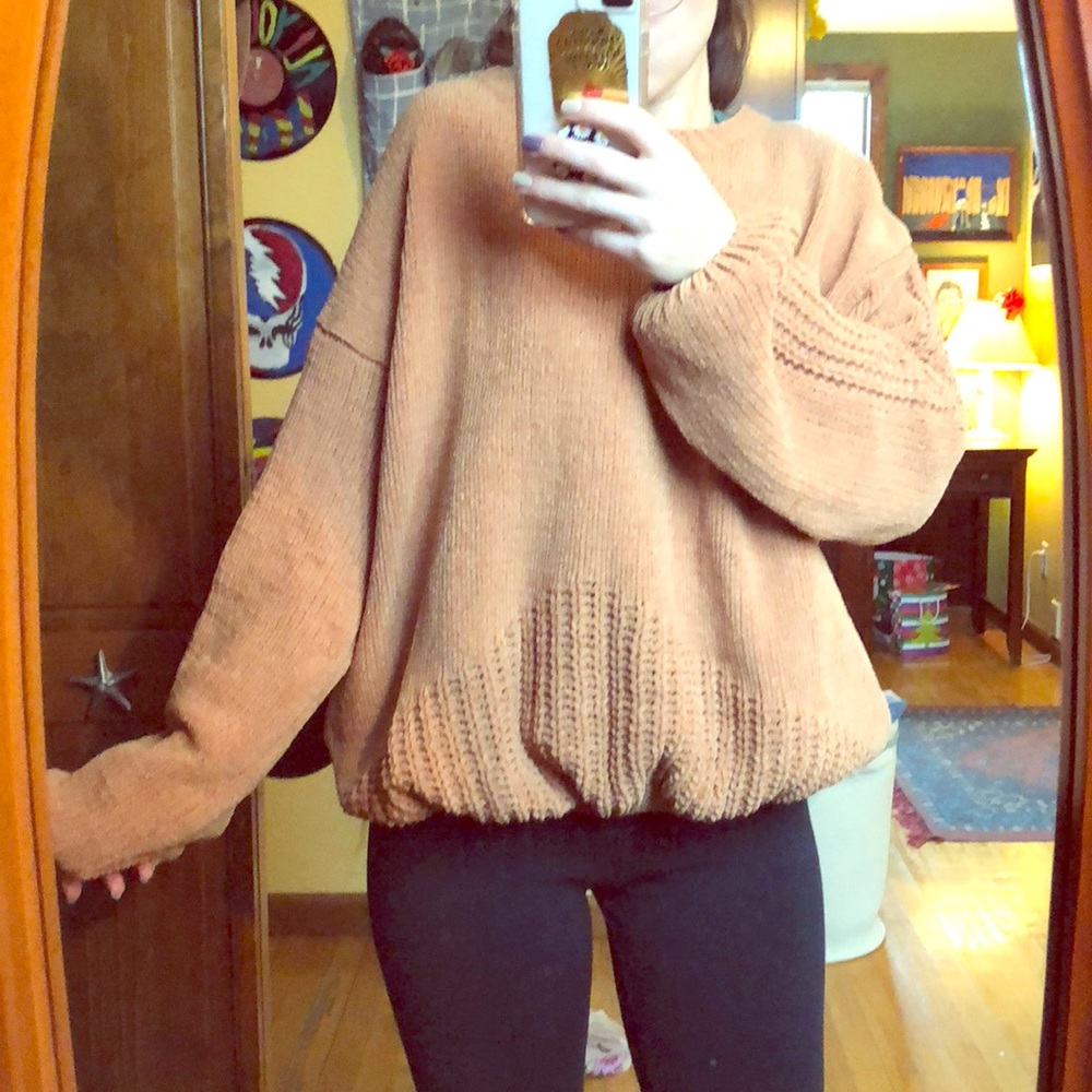 Orange Chenille Sweater